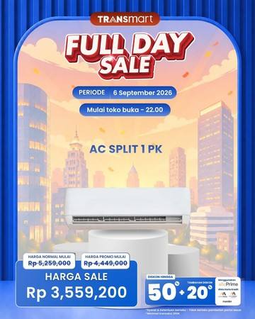 Beli AC Split 1PK di Transmart Full Day Sale Bisa Dapat Potongan Rp 1,7 Juta!