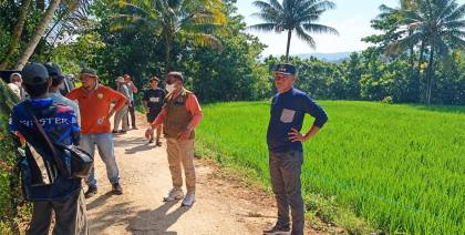 BPBD dan Distan Ketapang Baubau Tinjau Sawah Kering di Bungi