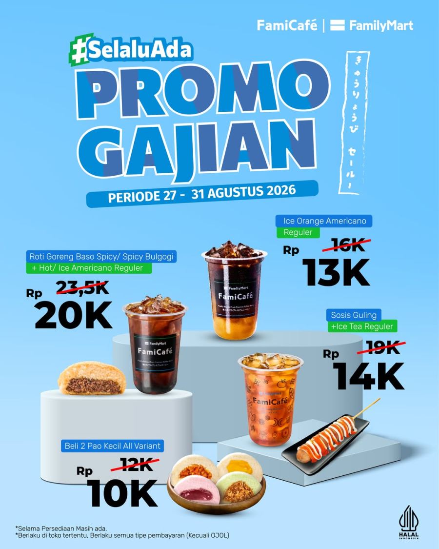 Promo Gajian FamilyMart 27-31 Agustus, Diskon hingga Rp 5.000 Makanan-Minuman
