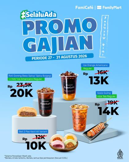 Promo Gajian FamilyMart 27-31 Agustus, Diskon hingga Rp 5.000 Makanan-Minuman