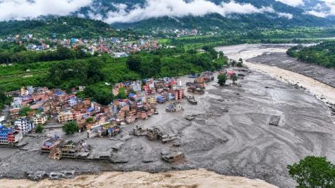 Update! Korban Tewas Banjir Bandang Dahsyat Nepal Meningkat Jadi 633 Orang, 3.000 Orang Hilang