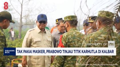 Video: Tak Pakai Masker, Prabowo Tinjau Titik Karhutla di Kalbar