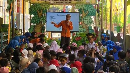 PAUD Aisyiyah V Kota Probolinggo Kenalkan Mitigasi Bencana Bersama BPBD