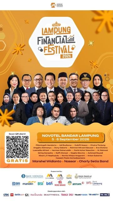 Lampung Financial Festival 2026 Digelar Akhir Pekan Ini, Cek Daftar Pengisi Acaranya