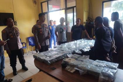Polres Bengkalis sita 65 kilogram sabu-sabu diduga dari Malaysia