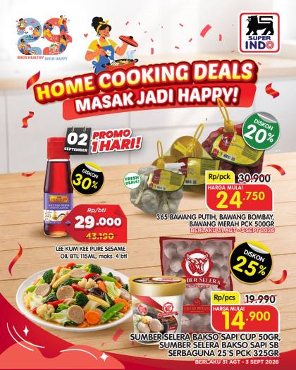 Promo Bahan Masakan Super Indo, Diskon hingga 30 Persen Terakhir Hari Ini