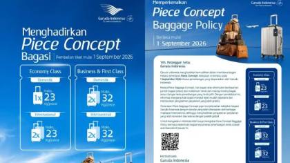 Mulai 1 September 2026, Garuda Indonesia Ubah Aturan Bagasi Penumpang