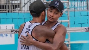 Gilas Jepang, Timnas Voli Pantai Indonesia Lolos ke 16 Besar