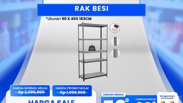 Buruan ke Transmart Full Day Sale, Beli Rak Besi Dapat Diskon Jumbo