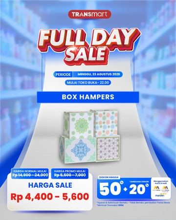 Harga Box Hampers Murah Meriah Rp 4.000-an Cuma Transmart Full Day Sale