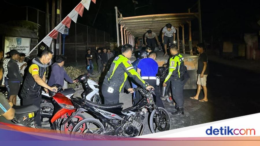 Remaja Balap Liar di Polman Tabrak Polisi Saat Dirazia, 36 Motor Diamankan
