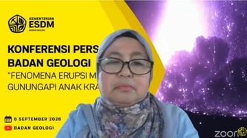 Badan Geologi: Suara Dentuman di Jabar dari Erupsi Gunung Anak Krakatau