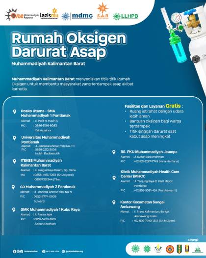 Darurat Asap Muhammadiyah Desak Penanganan Karhutla, Lazismu Dirikan Rumah Oksigen