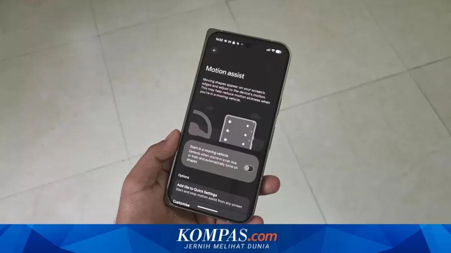 Google Rilis Motion Assist, Fitur Anti-mabuk Perjalanan saat Main HP di Mobil