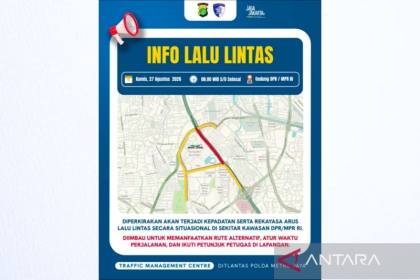 Aksi di DPR, lalu lintas tetap normal dan pengalihan situasional