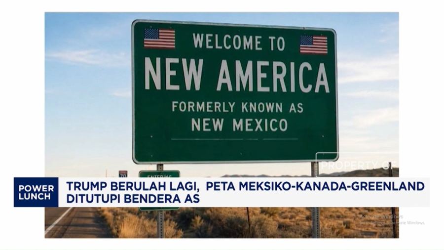 Trump Ngaco Lagi, Peta Meksiko-Kanada-Greenland Ditutupi Bendera AS