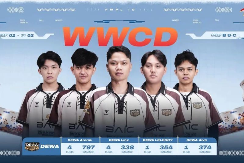 Dewa United Ash finis keenam dalam Grand Finals PMPL ID Fall 2026