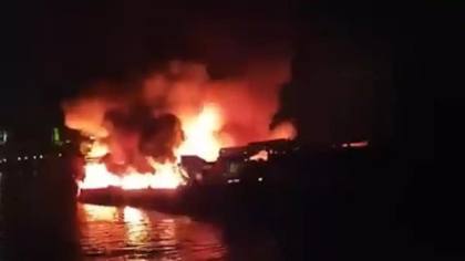 Usai Terbakar, Kapal Legenda Nusantara Rute Jakarta ke Morowali Terbalik di Selat Tiworo