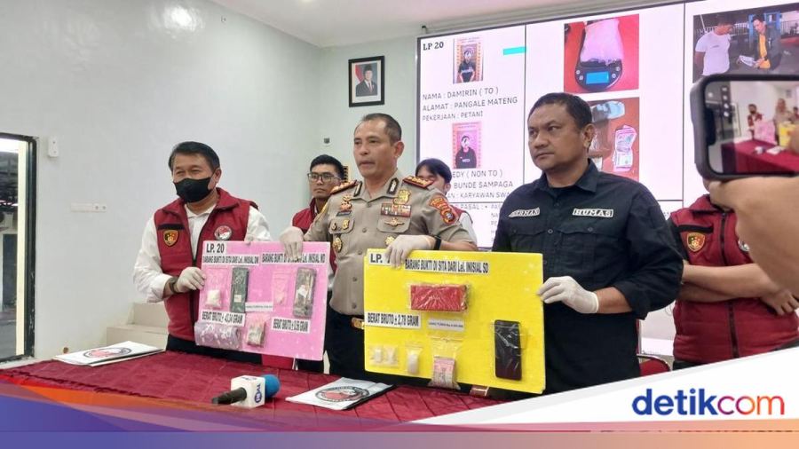 3 Pengedar Narkoba di Mamuju Ditangkap, 55 Gram Sabu Disita