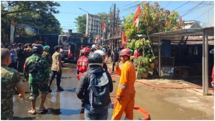 Kebakaran Asrama TNI Mattoanging Makassar, Jalan Opu Daeng Risaju Ditutup