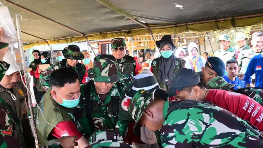Korem 141/Toddopuli Simulasikan Penanganan Banjir di Bone, Warga Diajak Siaga Hadapi Bencana
