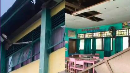 SDN 4 Maroangin Enrekang Rusak Parah Diterjang Angin Kencang, Wabup: Segera Diperbaiki