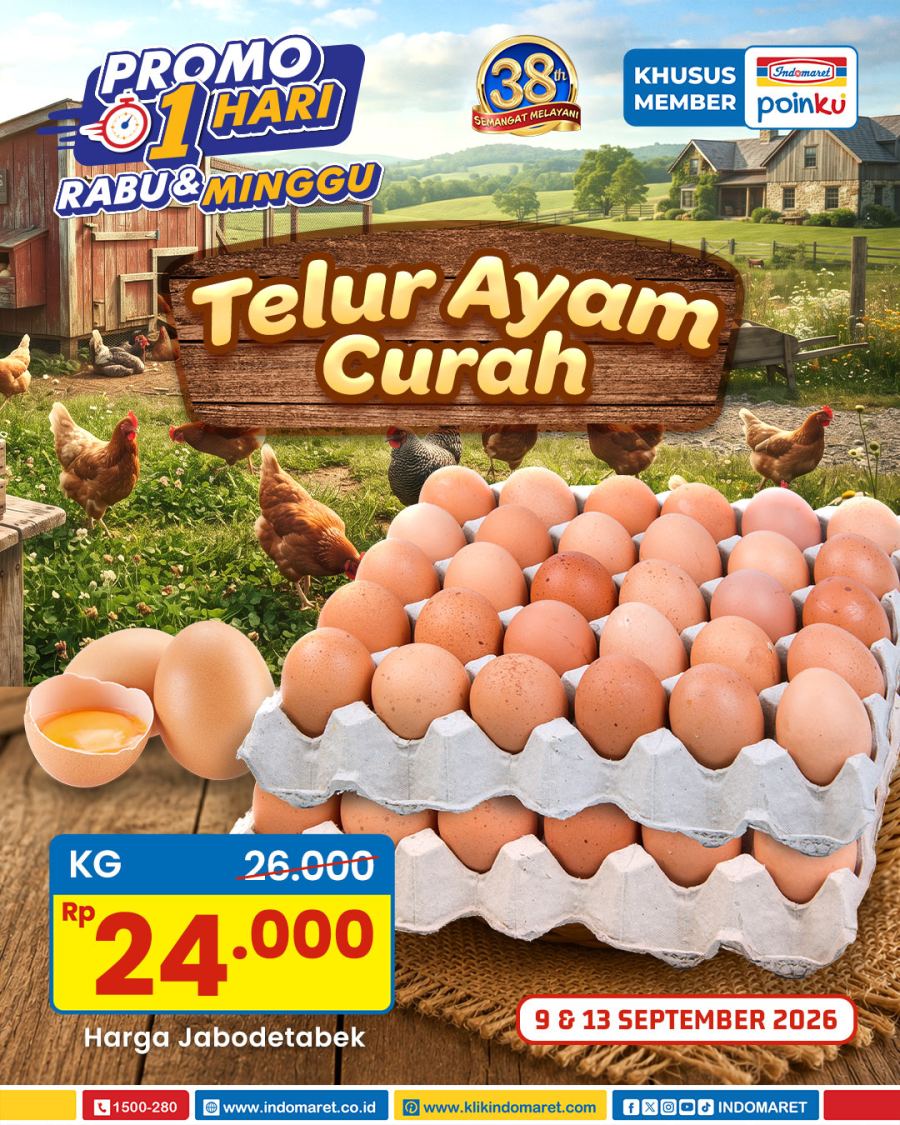 Promo Serba Gratis sampai Hari Ini di Indomaret, serta Diskon Telur, Susu dll