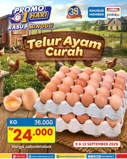 Promo Serba Gratis sampai Hari Ini di Indomaret, serta Diskon Telur, Susu dll