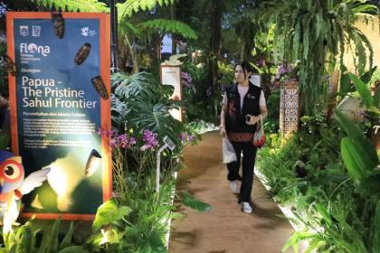 Pemkot Jaksel usung stan Flona bertema Papua di Lapangan Banteng