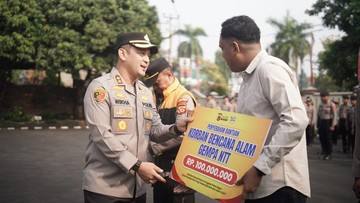 Polres Bogor dan Mahasiswa NTT Salurkan Bantuan Rp 100 Juta ke Manggarai Timur