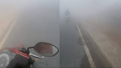 Viral, Asap Karhutla Kalimantan Kian Tebal, Pengendara Bunyikan Klakson Di Jalan Demi Keselamatan