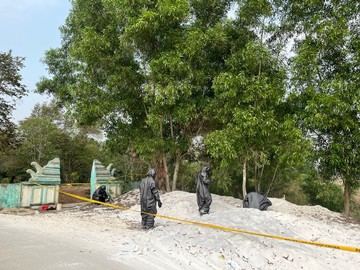 Polda Banten Cek Limbah B3 K-40 Diduga Cemari Area Sawah di Cikande Serang