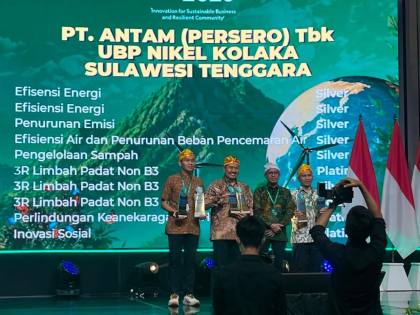 PT ANTAM (Persero) Tbk UBP Nikel Kolaka Raih Tiga Platinum ENSIA Award 2026