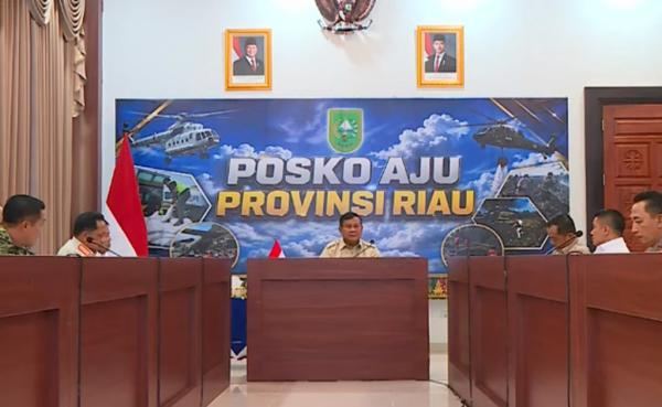 Prabowo Terima Laporan Modus Karhutla Riau, Perusahaan Pakai Petani untuk Bakar Lahan