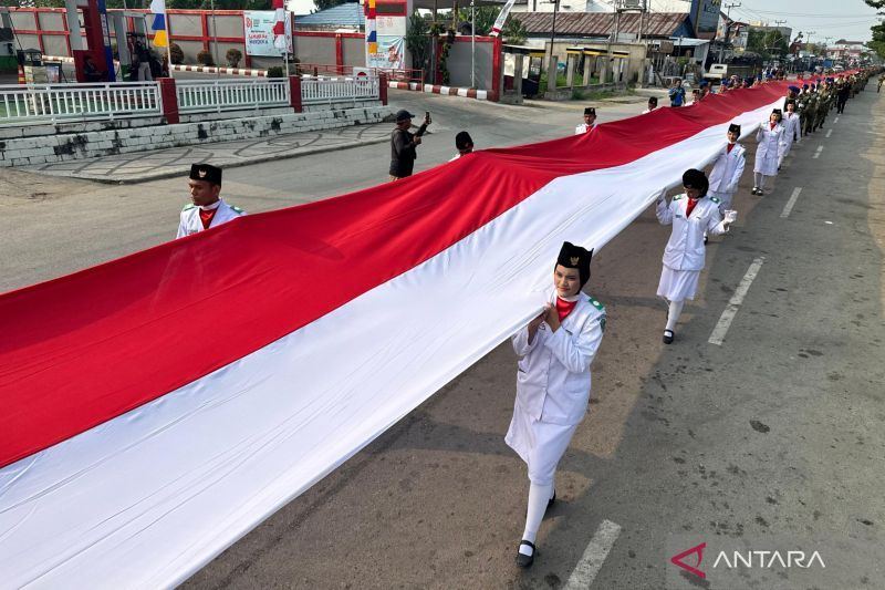 Kirab Bendera Merah Putih sepanjang 2.026 meter di Kaltara