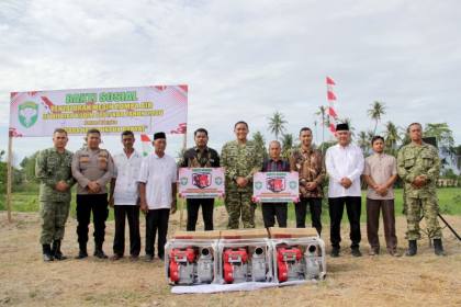 Kodim 0101/KBA salur empat unit mesin pompa atasi kekeringan