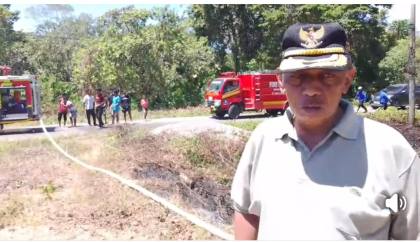 Bakar Sampah Berujung Kebakaran Lahan di Kelurahan Saragi