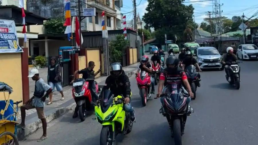 Serunya Kopdar Komunitas Honda CBR Ambon, Lanjut Riding Keliling Kota