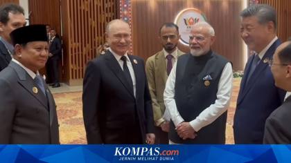 Di Sela KTT Ke-18 BRICS, Prabowo Berbincang dengan Modi, Putin, dan Xi Jinping