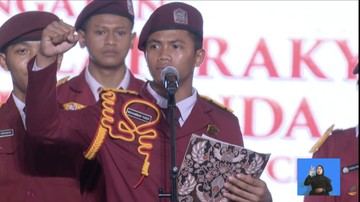 Merinding! Ikrar Sumpah Pemuda Bergema Lagi, Dipandu Siswa Sekolah Rakyat