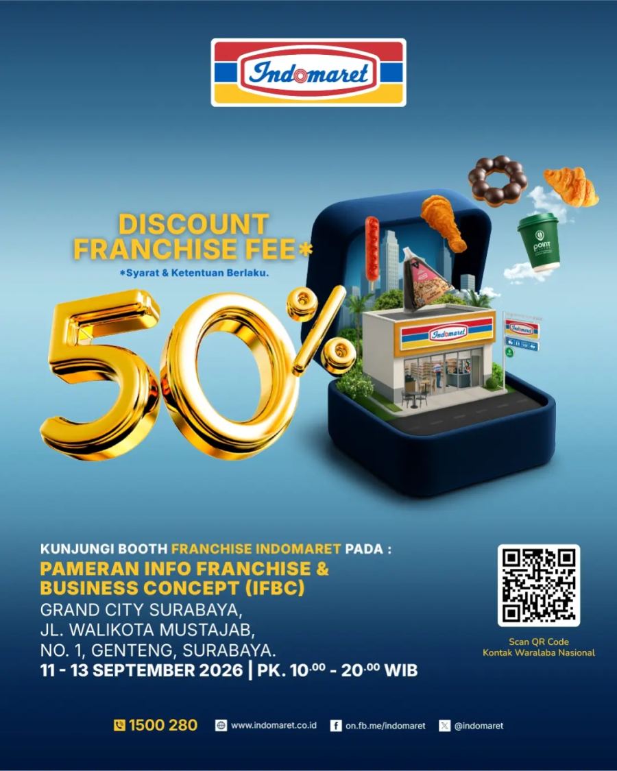 Promo Franchise Fee Indomaret Hari Ini, serta Diskon Susu, Minyak Goreng dll