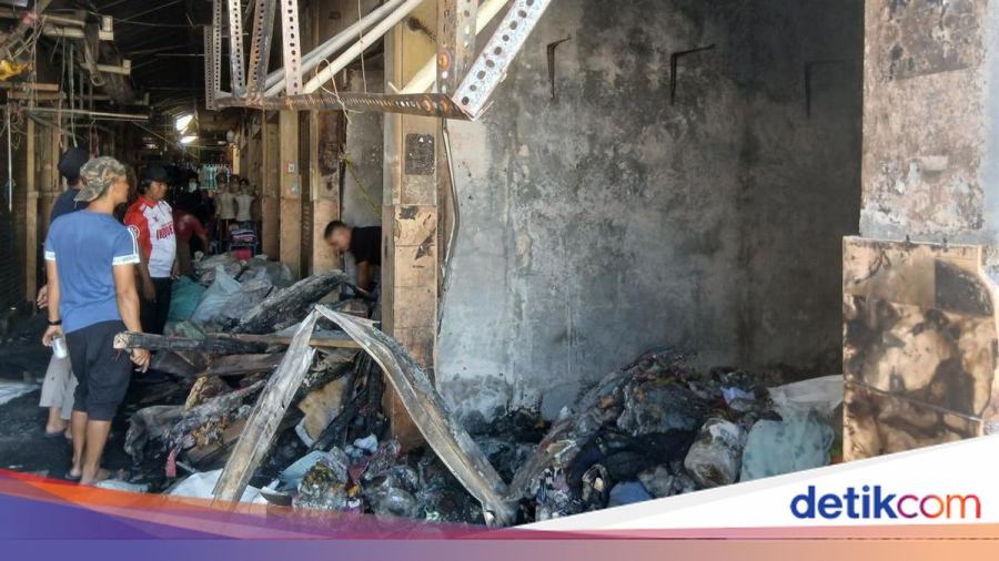 Kios Terbakar di Pasar Pa'baeng-baeng Makassar Bertambah Jadi 37 Unit