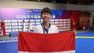 Taekwondoin Giovano Mandagi Rebut Medali Perak di Hunan