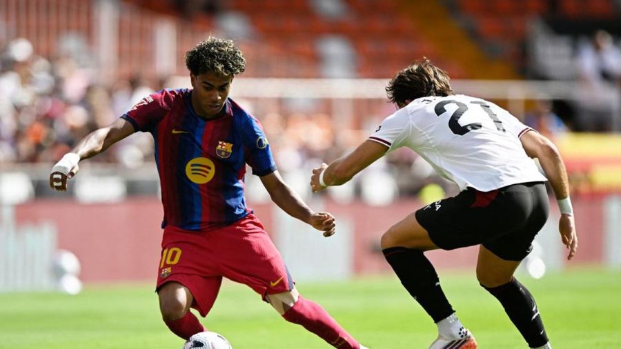 Hasil Liga Spanyol: Lamine Yamal 2 Gol, Barcelona Gulung Valencia 5-0