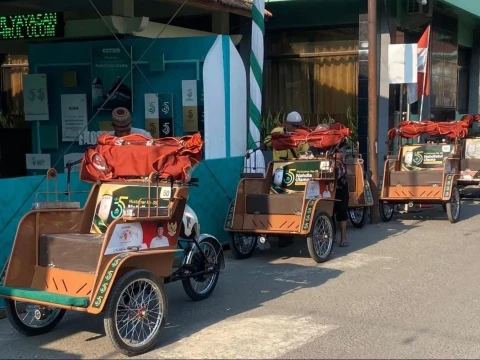 Gratis, Ratusan Becak Listrik Siap Antar Muktamirin ke Sejumlah Titik