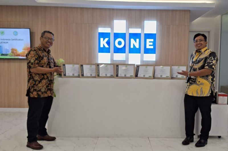 KONE Indonesia menetapkan standar baru di industri sebagai perusahaan pertama yang meraih Sertifikasi Green Label Platinum