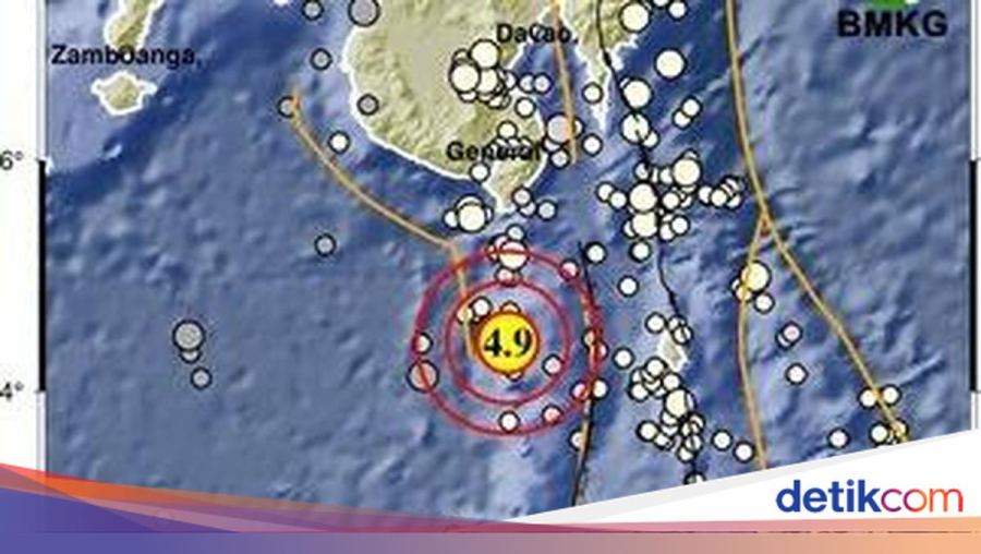 Gempa Bumi M 4,9 Guncang Kepulauan Sangihe Sulut, Kedalaman 24 Km