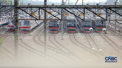 Penampakan 7 KRL Baru INKA Masuk Bengkel di Depo Jawa Barat
