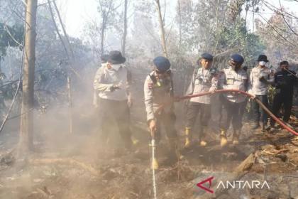 Polda Kalsel gunakan cairan tepung padamkan Karhutla gambut