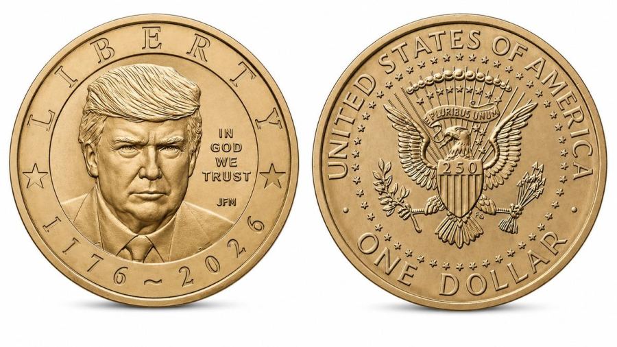 Koin US$ 1 Bergambar Donald Trump Terbit, Ini Penampakannya